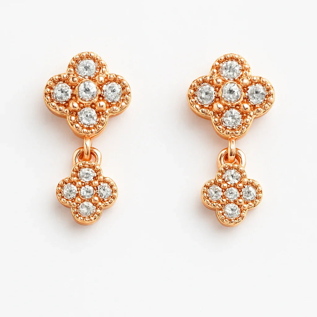 Ad Rose gold earing anti tarnish - Ad001
