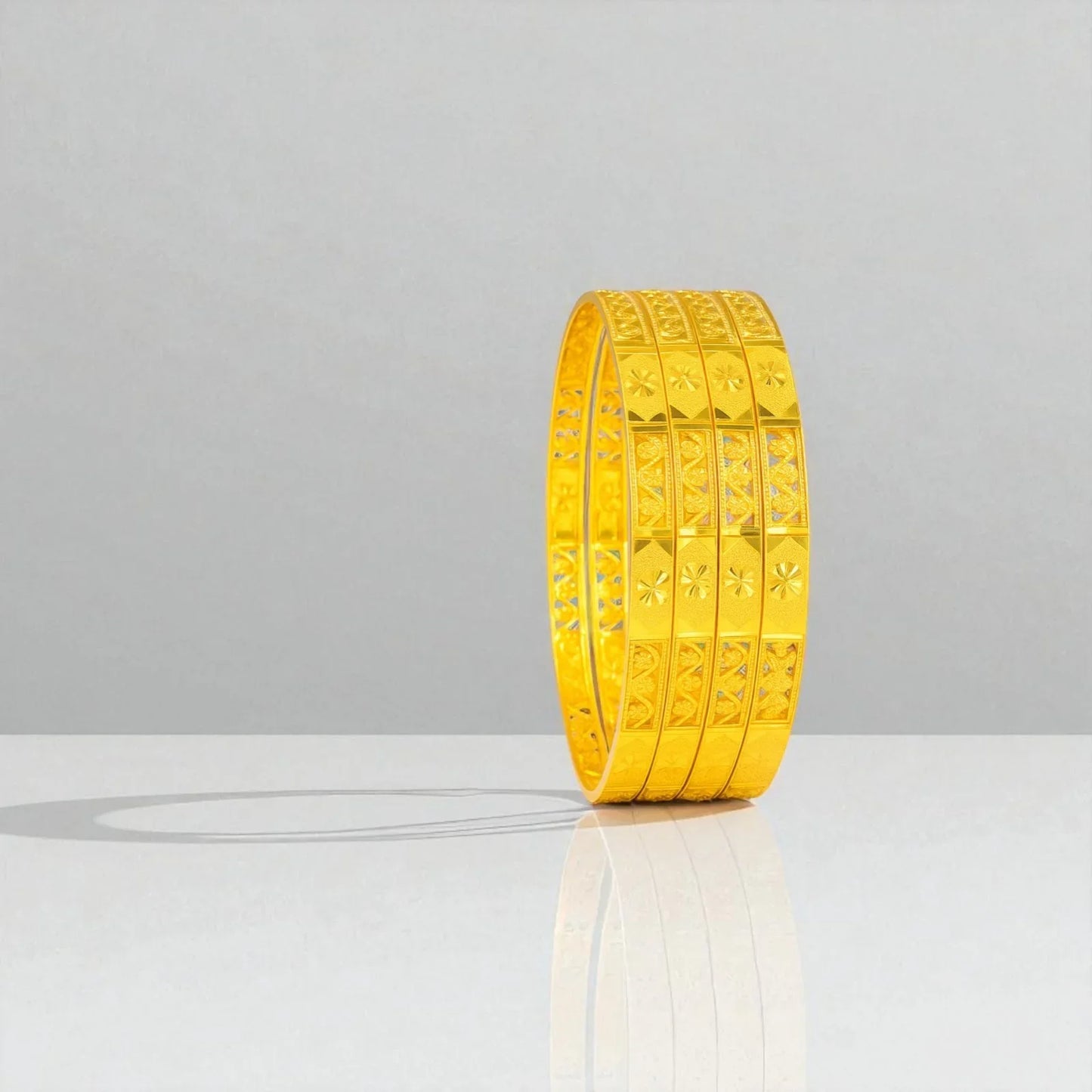 Anjali Gold Plated 4pc Bangles set, GB04