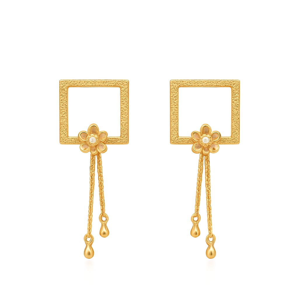 Rose gold plated Ad earing