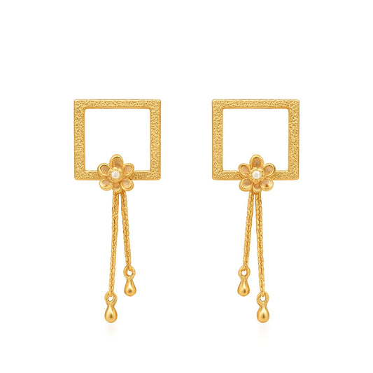 Rose gold plated Ad earing
