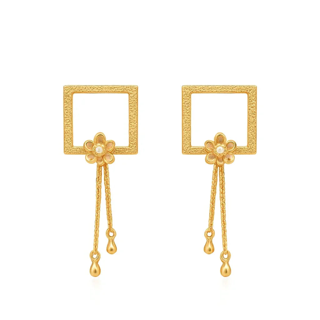 Rose gold plated Ad earing