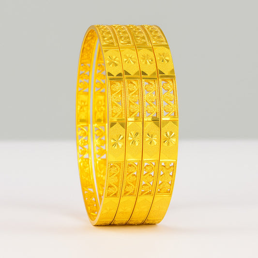 Anjali Gold Plated 4pc Bangles set, GB04