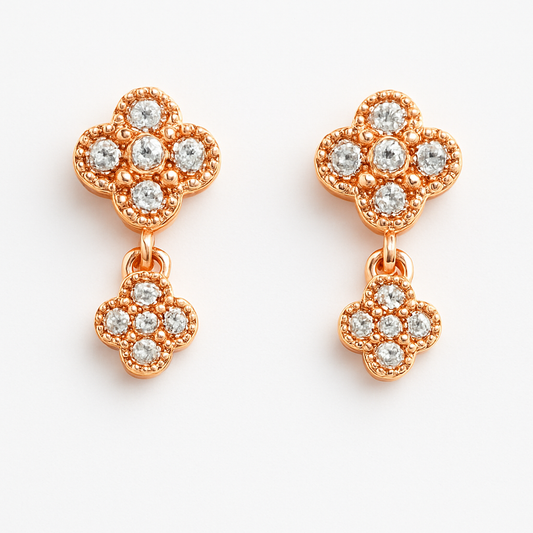 Ad Rose gold earing anti tarnish - Ad001