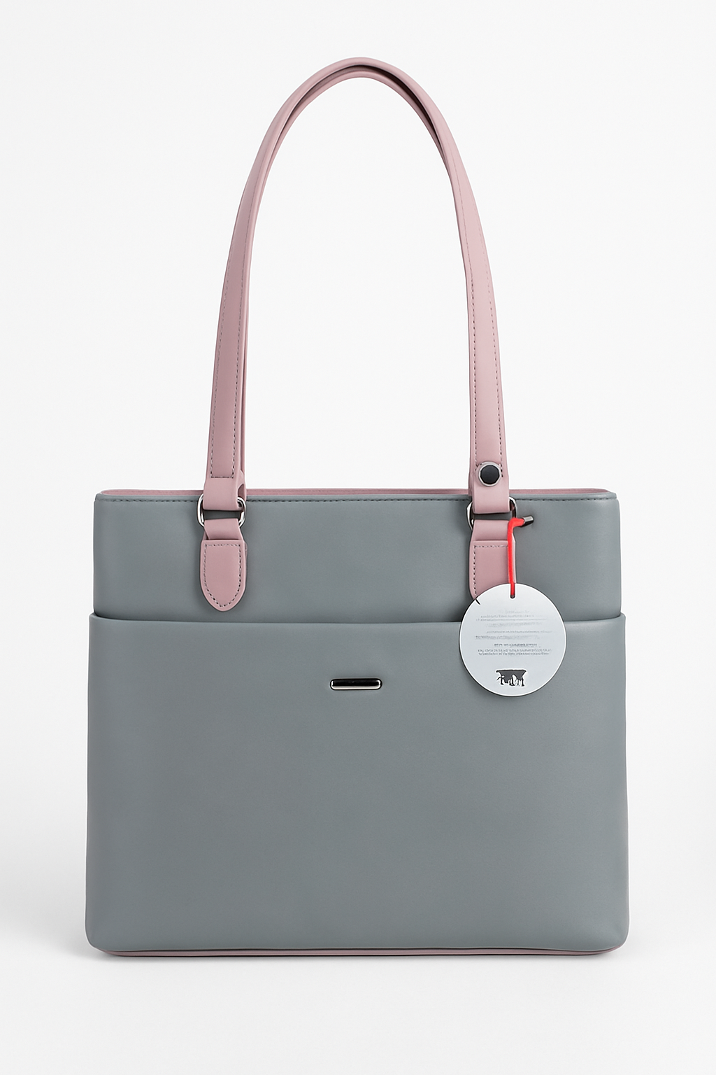 BEXLEE Women’s Dual-Tone Grey & Pink Handbag – Stylish Faux Leather Shoulder Bag with Spacious Compartments & Elegant Design