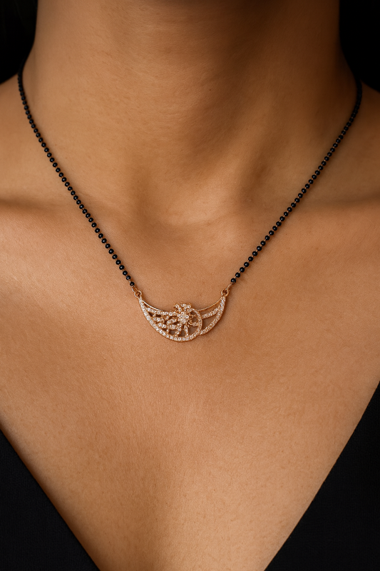 Elegant Floral-Arc Mangalsutra